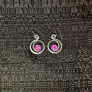 Open Curly Q Earrings - Vivid Violet
