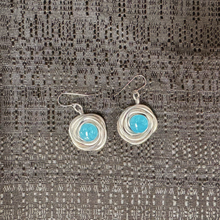 Flown Nest Earrings - Light Cyan