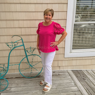 Lacey Summer Top in Hot Pink