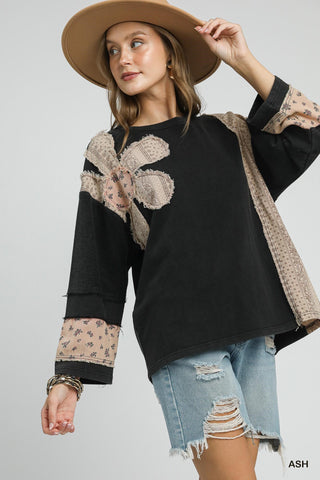 Flowers On My Mind Top In Ash