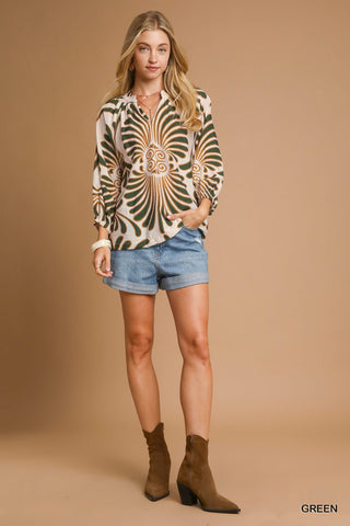 Serendipity Vibes Top In Green