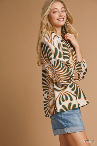 Serendipity Vibes Top In Green