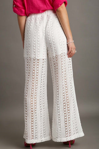 Groove Around Lace Pants in Cream - Final Sale