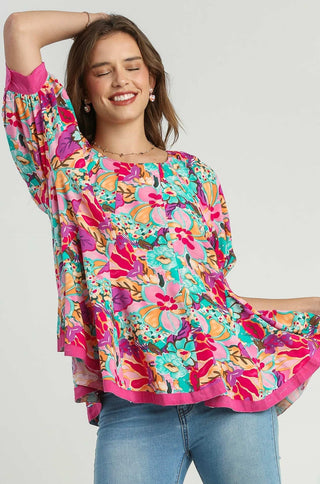 Flower Town Top in Pink