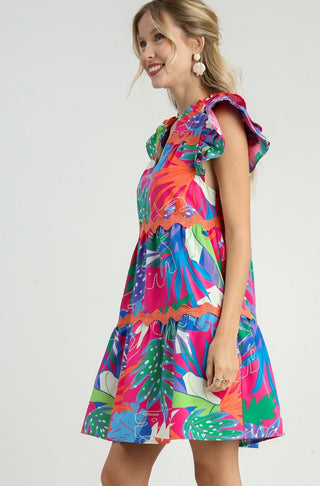 Day in Cabo Dress in Hot Pink