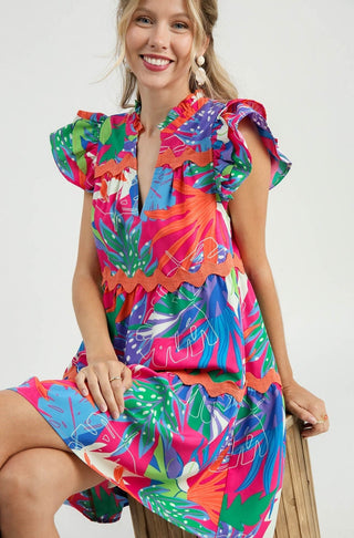 Day in Cabo Dress in Hot Pink