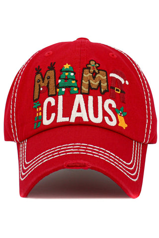 Mama Claus Vintage Hat in Red