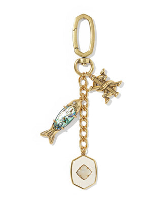 Parker Bag Charm in Vintage Gold Abalone