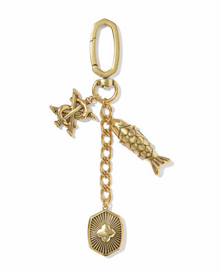 Parker Bag Charm in Vintage Gold Abalone