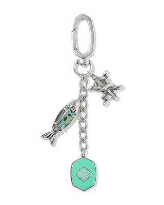 Parker Bag Charm in Vintage Silver Abalone