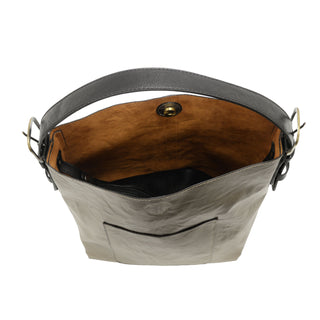 The Classic Hobo Bag in Metallic Platinum