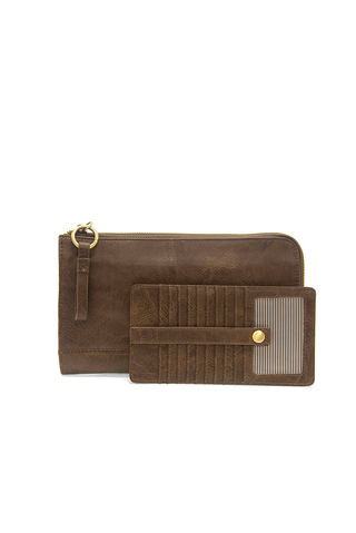 Karina Convertible Wristlet & Wallet in Dark Walnut