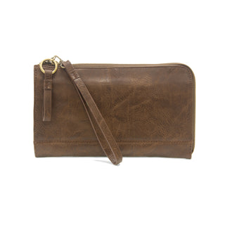 Karina Convertible Wristlet & Wallet in Dark Walnut