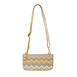Thalia Straw Mini Wristlet Crossbody in Pastel Multi