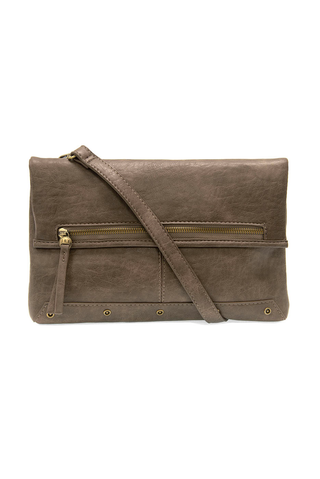 Cassie Foldover Convertible Crossbody in Taupe