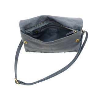 Cassie Fold Over Convertible Crossbody in Denim