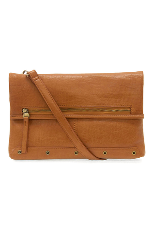 Cassie Fold Over Convertible Crossbody in Cognac