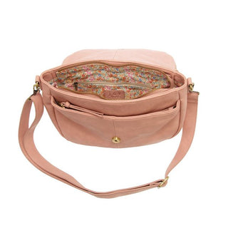 Selma Saddle Crossbody Bag in Blush