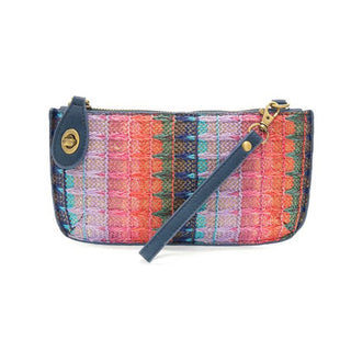 Sophia Straw Mini Wristlet Crossbody in Deep Sea
