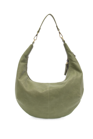 Rhea Slouchy Crescent Shoulder Bag in Olive