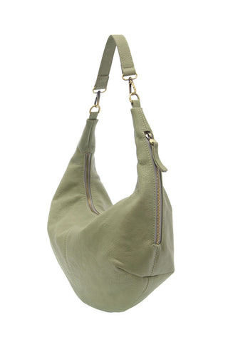 Rhea Slouchy Crescent Shoulder Bag in Olive