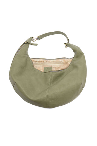 Rhea Slouchy Crescent Shoulder Bag in Olive