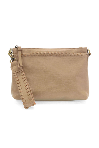 Oakley Whipstitch Topzip Wristlet/Crossbody in Buff