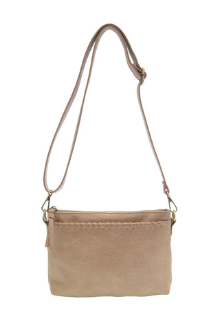 Oakley Whipstitch Topzip Wristlet/Crossbody in Buff