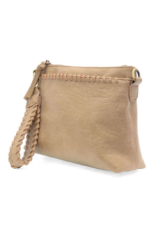 Oakley Whipstitch Topzip Wristlet/Crossbody in Buff