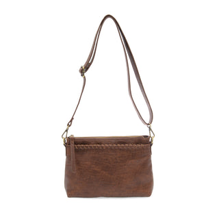 Oakley Whipstitch Topzip Wristlet/Crossbody in Saddle