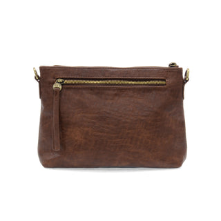 Oakley Whipstitch Topzip Wristlet/Crossbody in Saddle