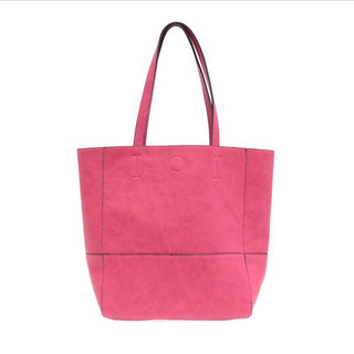 Faith Raw Edge Tote in Magenta