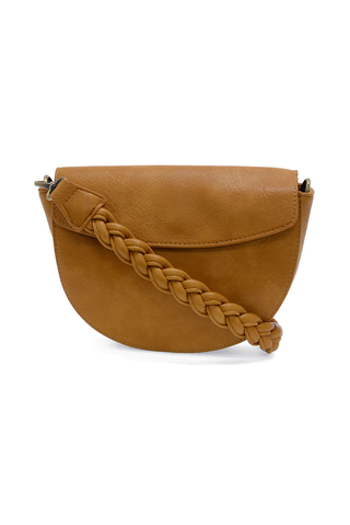 Linda Crescent Crossbody in Camel