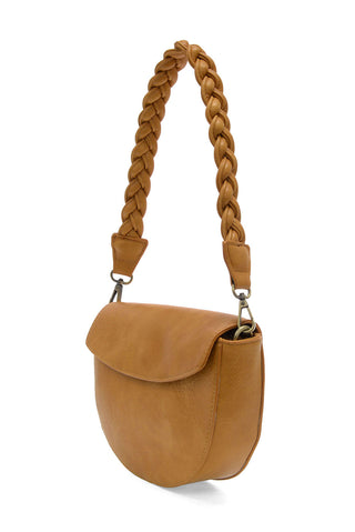Linda Crescent Crossbody in Camel