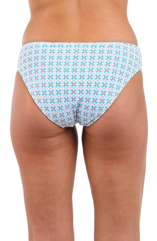 Dropping Hints Bikini Bottom in Riviera Resort White
