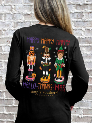 Happy Hallo-Thanks-Mas Top In Black