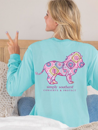 Conserve & Protect Lion Long Sleeve Top