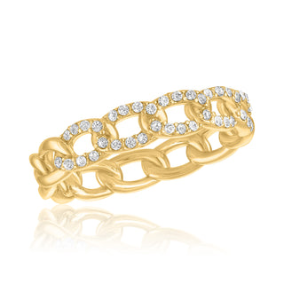 CZ Chain Gold Layers Rings