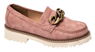 Literally Loafers In Blush Faux Suede