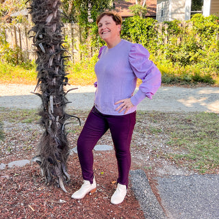 Lady of Pearl Sweater in Lilac