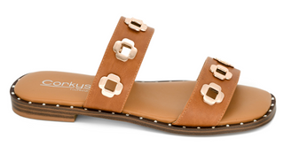 Hey Girl Low Tide Sandal In Cognac