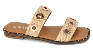 Hey Girl Low Tide Sandal In Raffia