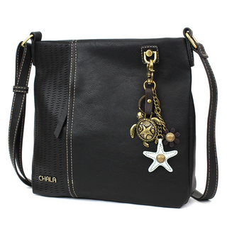 Metal Turtle Lasercut Crossbody - Black