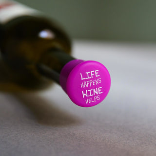Slogan Cap - Purple - Life Happens Wine Helps
