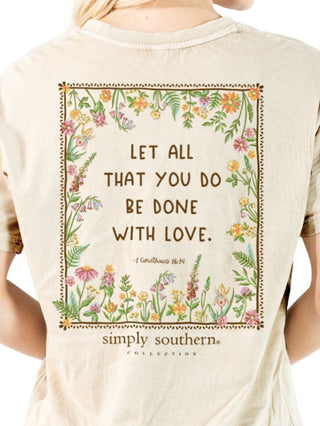 Let All That You Do Mineral Wash Short Sleeve T-Shirt in Bone