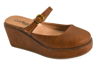 Corkys Me Time Wedge Mule in Auburn