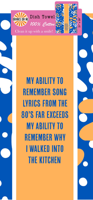 Song Lyrics Tea Towel