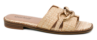 Hey Girl Off The Chain Sandal In Raffia