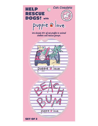 Keep It Dry Puppie Love Car Coasters