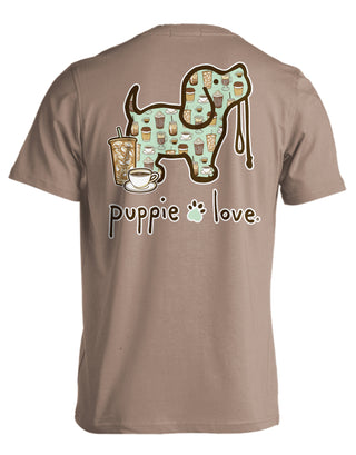 Coffee Pup Short Sleeve T-Shirt in Brown